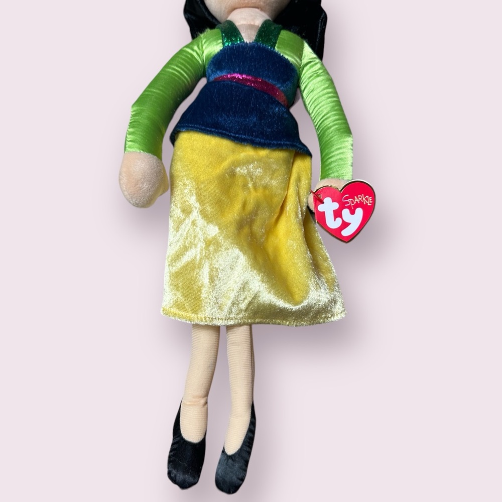 NWT Disney’s Mulan Ty Beanie Baby Sparkle Doll Stuffed Animal Toy - Picture 2 of 8